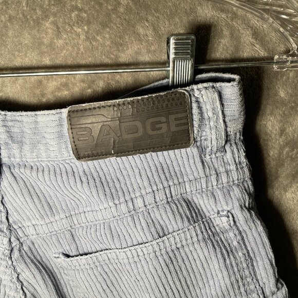 VTG Badge 90s Corduroy Shorts Women’s 16R Blue Relaxed Fit High Waist Baggy Surf - Picture 9 of 9